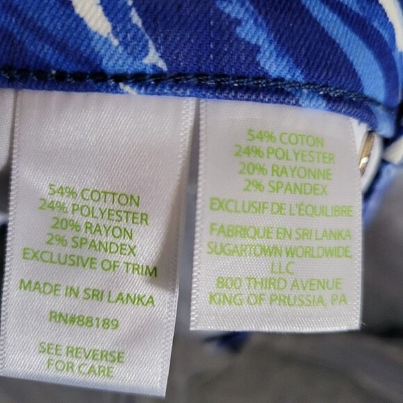 Boho Cottagecore Hippy Abstract South Ocean Twilight Blue Early Riser Pant 00 - Picture 14 of 15